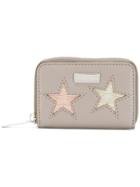 Stella Mccartney Stars Zip Cardholder - Grey