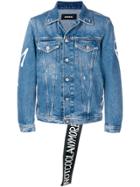 Diesel 'not Cool Anymore' Print Denim Jacket - Blue