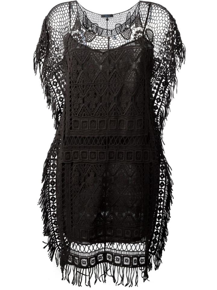Twin-set Crochet Layer Dress, Women's, Size: Xs, Black, Cotton