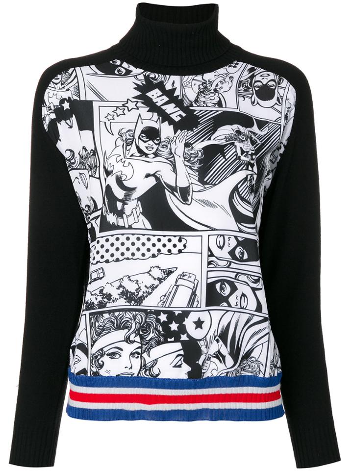 Iceberg Comic Print Jumper - Black