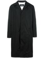 Raf Simons Single Breasted Coat, Men's, Size: 50, Black, Nylon/linen/flax/polyester