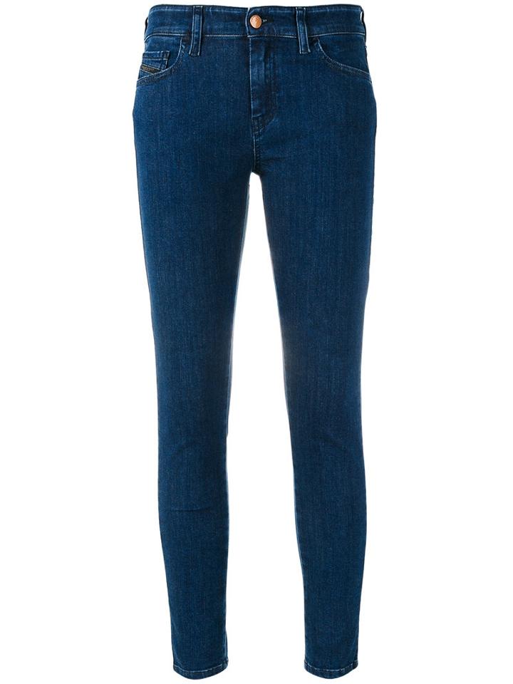 Diesel Skinny Jeans, Women's, Size: 29/30, Blue, Cotton/polyester/spandex/elastane