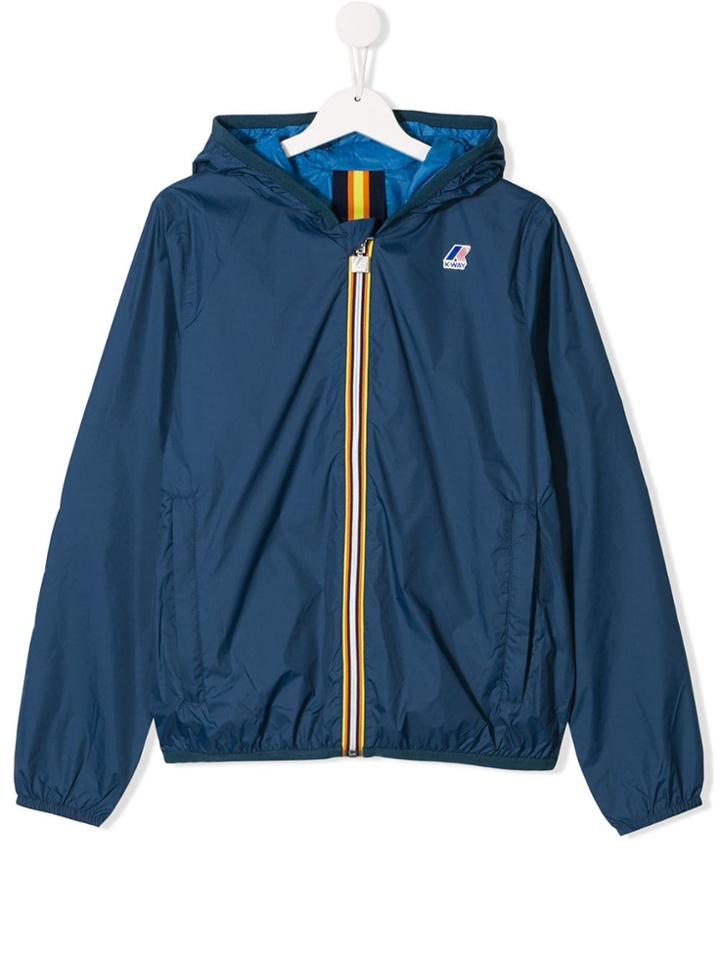 K Way Kids Teen Classic Rain Jacket - Blue