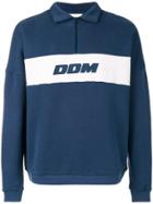 Drôle De Monsieur Classic Collar Sweatshirt - Blue