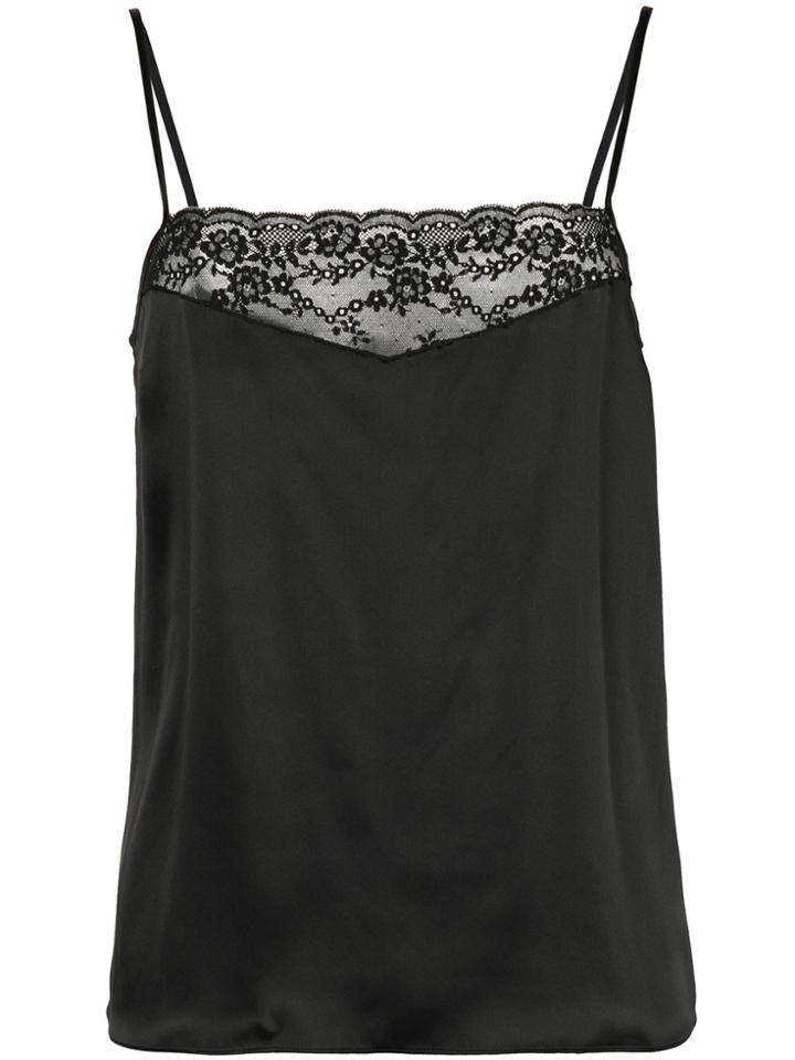 Etro Lace Trimmed Slip Top - Black