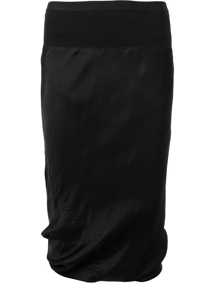 Rick Owens Fitted Skirt, Women's, Size: 42, Black, Cupro