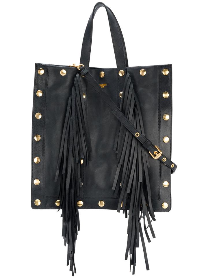 Moschino Fringe Styled Tote Bag - Black