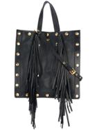 Moschino Fringe Styled Tote Bag - Black