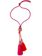 Lanvin Tasseled Rope Necklace, Women's, Red, Cotton/polyester/brass/acetate