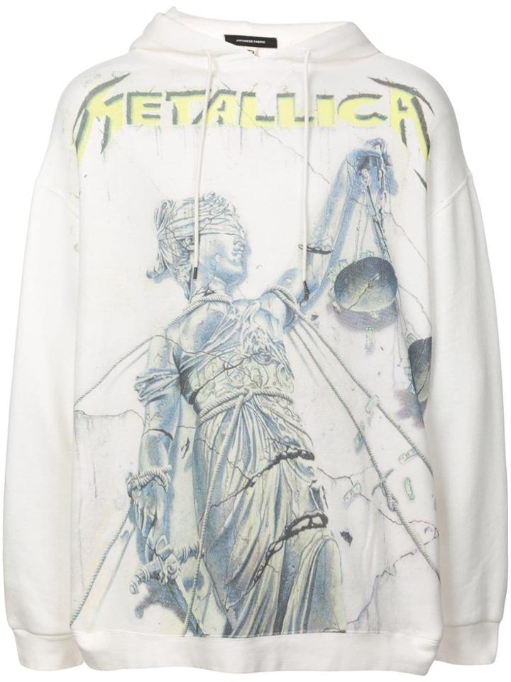 R13 Metallica Print Hoodie - Nude & Neutrals