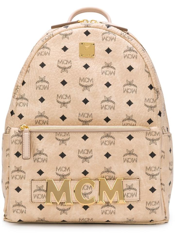 Mcm Trilogie Stark Backpack - Nude & Neutrals