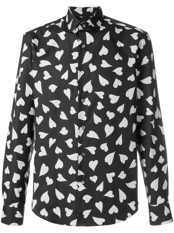 Jw Anderson Heart Print Shirt - Black