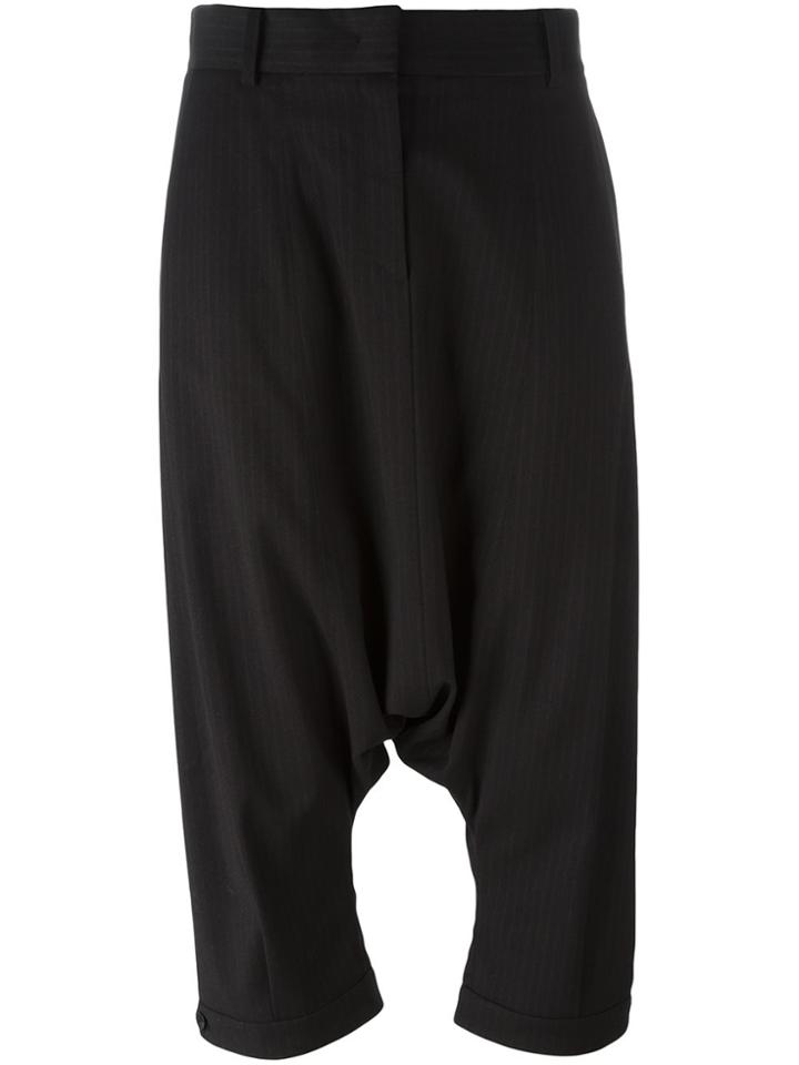 Antonio Marras Pinstripe Harem Trousers - Black