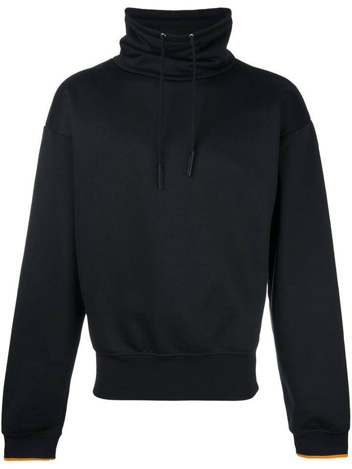 Maison Margiela Funnel Neck Sweatshirt, Men's, Size: 46, Black, Cotton/polyimide