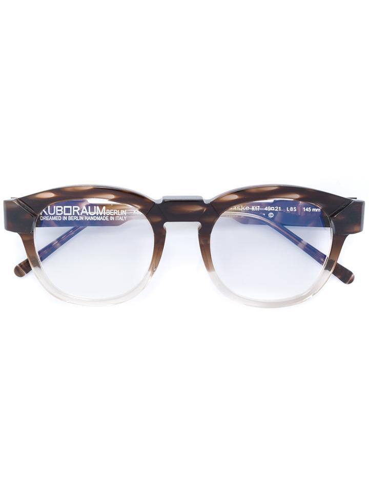 Kuboraum Gradient Round Glasses - Brown