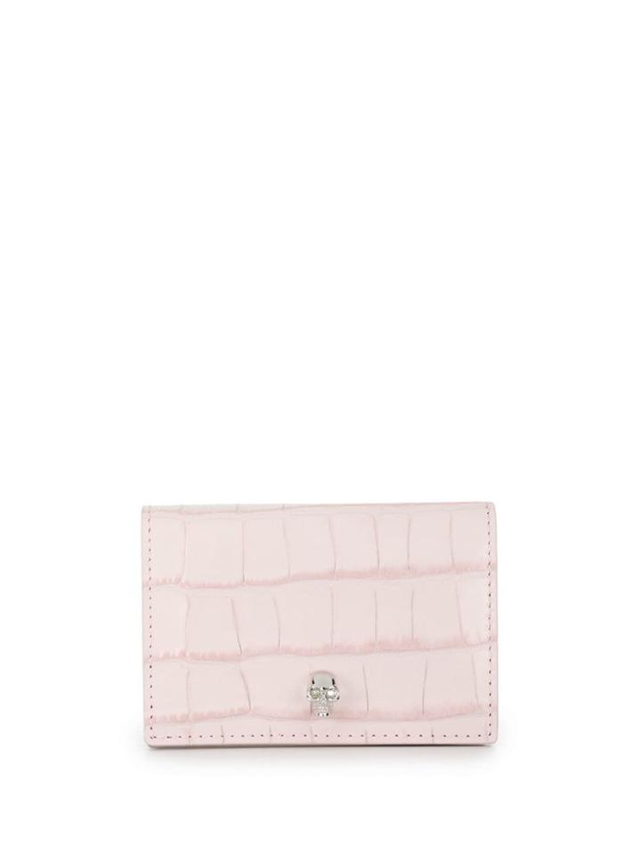 Alexander Mcqueen Skull Motif Flap Purse - Pink