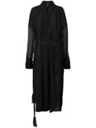 Ann Demeulemeester Long Shirt Dress - Black