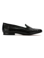 Blue Bird Shoes Python Skin Exotico Loafers - Black