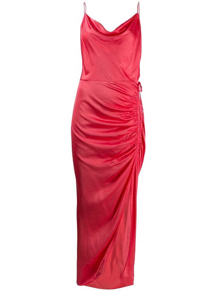 Veronica Beard Gathered Side Dress - Pink