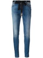 Twin-set Mid-rise Skinny Jeans, Women's, Size: 30, Blue, Cotton/spandex/elastane