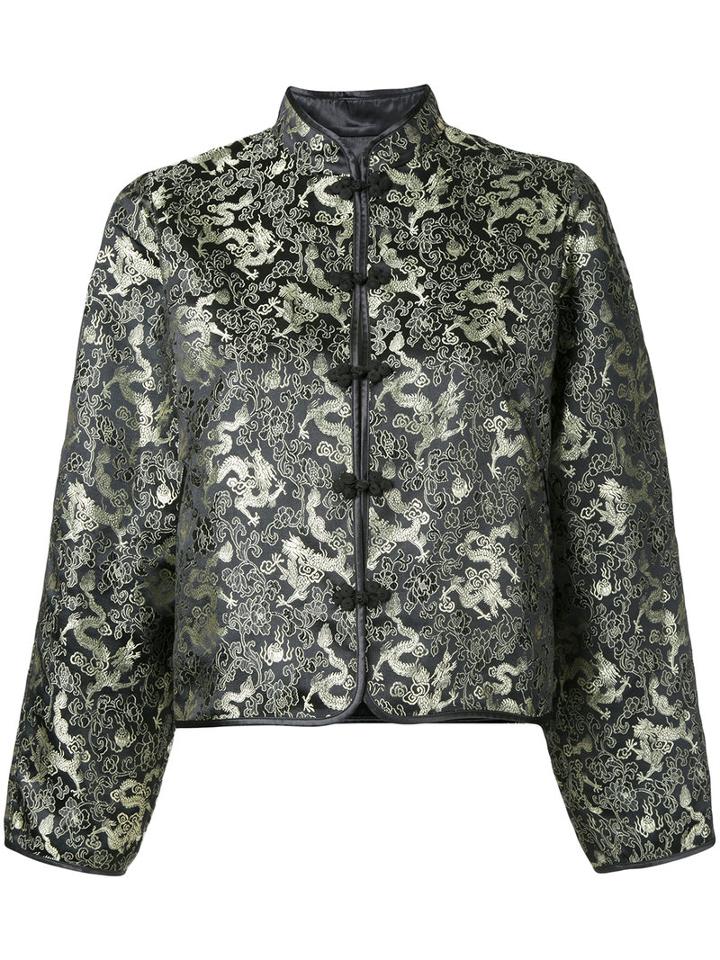 H Beauty & Youth - Dragons Fitted Jacket - Women - Polyester - M, Black, Polyester