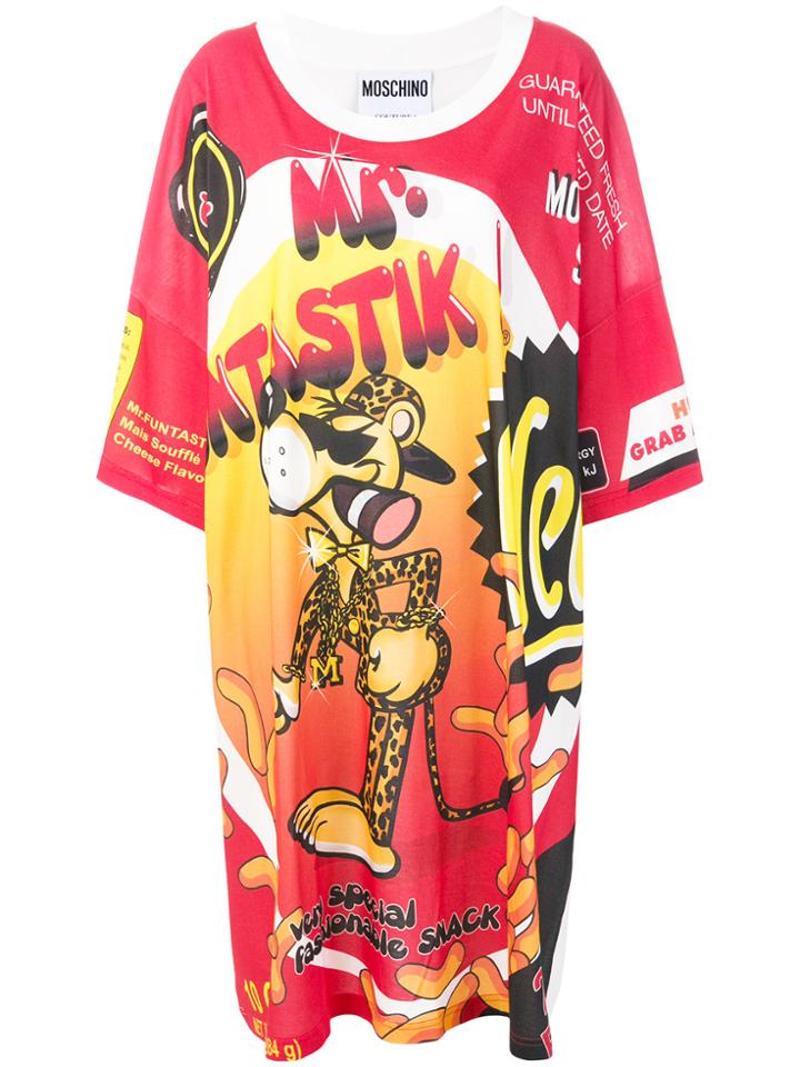 Moschino Vintage Fantasy Print Dress - Red