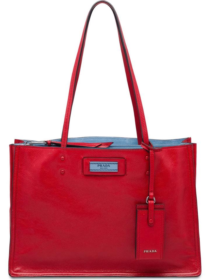 Prada Etiquette Tote Bag - Red