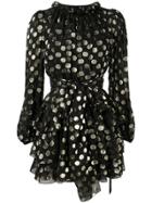 Dolce & Gabbana Polka Dot Tier Dress - Black