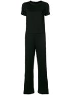 Neil Barrett - Side Striped Jumpsuit - Women - Viscose/spandex/elastane/cupro - 40, Black, Viscose/spandex/elastane/cupro