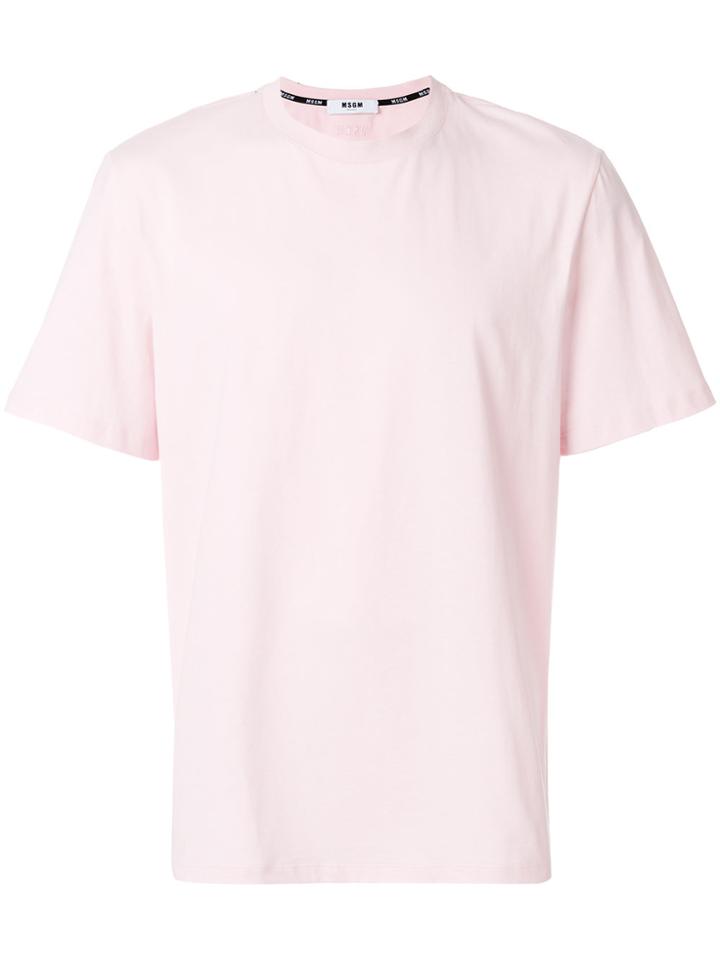 Msgm Short Sleeve T-shirt - Pink & Purple