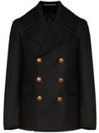 Givenchy Double-breasted Long-sleeve Coat - Black