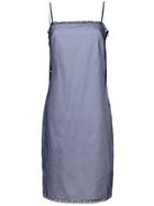 Prada Lace Trimmed Slip Dress - Blue