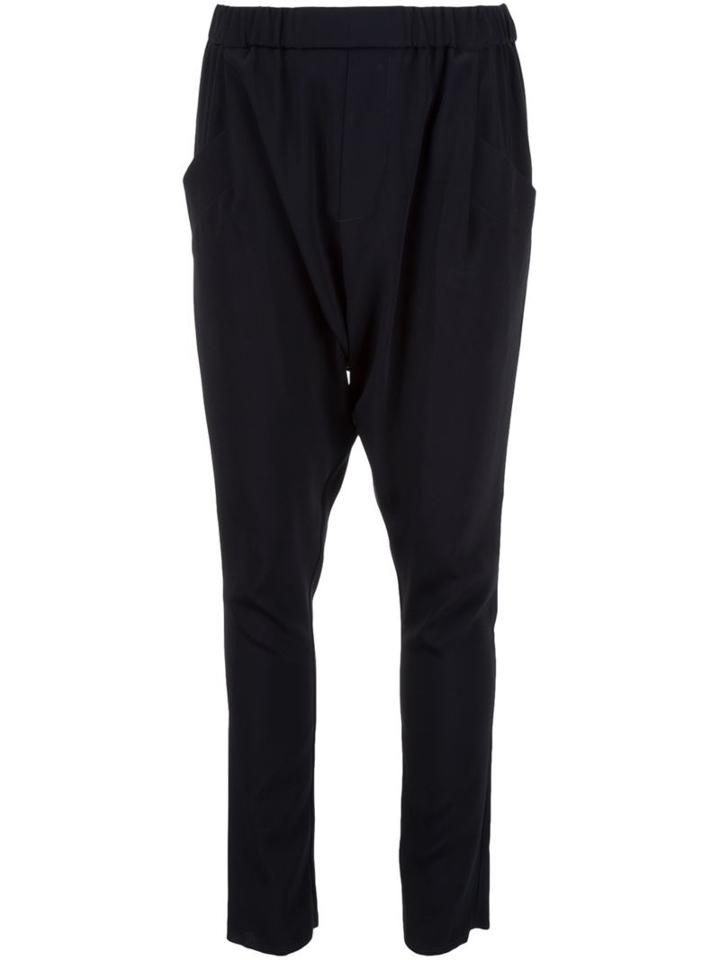 Baja East Drop-crotch Trousers, Women's, Size: 0, Black, Triacetate/polyurethane