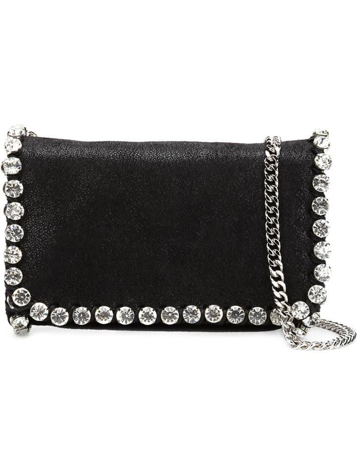 Stella Mccartney 'falabella' Embellished Crossbody Bag, Women's, Black