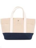Cabas Colour Block Small Tote Bag - Brown
