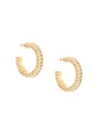Kenneth Jay Lane Embellished Hoop Earrings - Gold