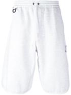 Y-3 Knee Length Drawstring Shorts, Men's, Size: Large, White, Cotton/polyester