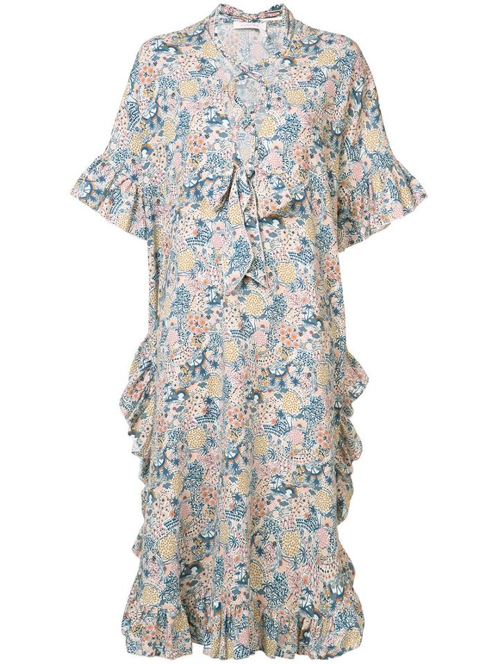 See By Chloé - Floral Shift Dress - Women - Cotton/linen/flax - 36, Cotton/linen/flax