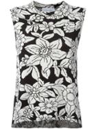Christian Wijnants - Floral-print Top - Women - Cotton/polyamide/viscose - L, Women's, Black, Cotton/polyamide/viscose