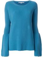 Stella Mccartney Flared Cuff Jumper - Blue
