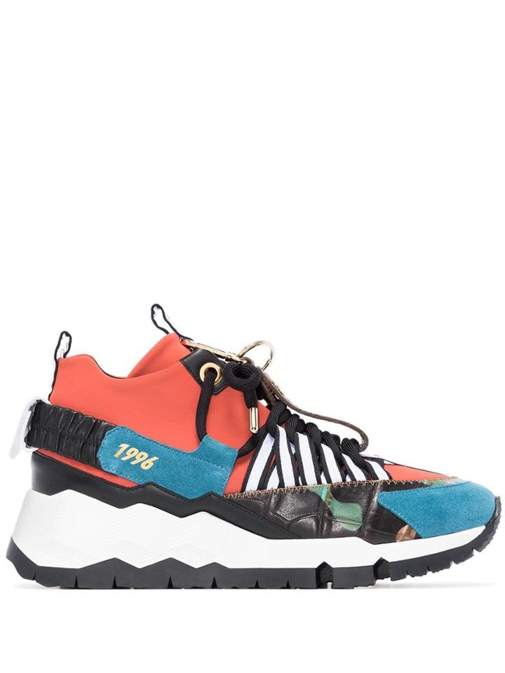 Pierre Hardy Keyring-embellished Low-top Sneakers - Orange