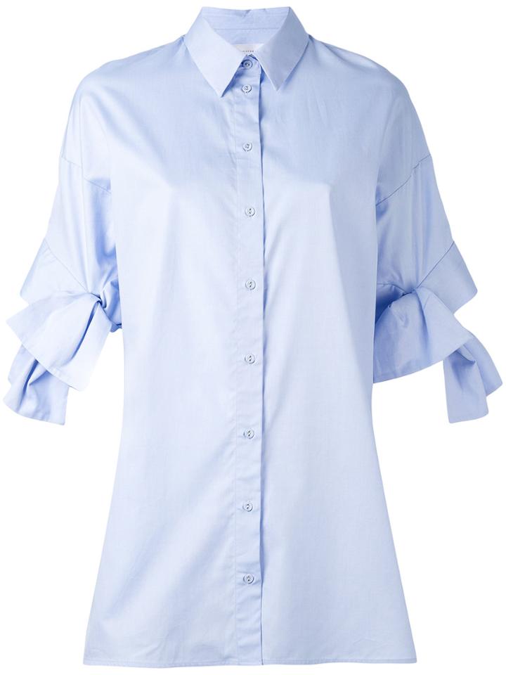 Victoria Victoria Beckham Tied Sleeves Shirt - Blue