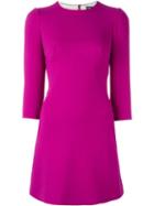 Dolce & Gabbana A-line Mini Dress, Women's, Size: 42, Pink/purple, Silk/spandex/elastane/virgin Wool