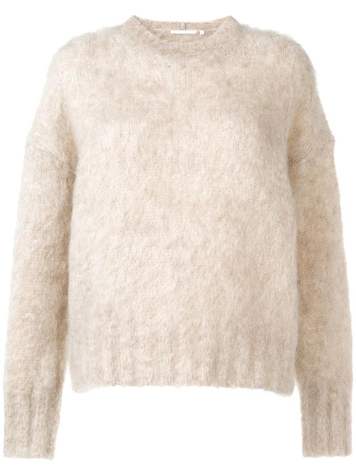 Helmut Lang Brushed Crew Neck Jumper - Neutrals