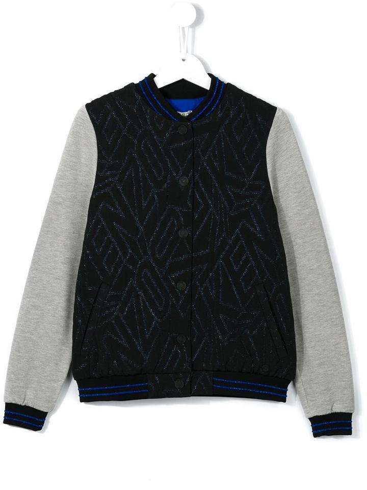 Kenzo Kids Logo Varsity Jacket, Girl's, Size: 16 Yrs, Black