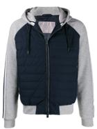 Herno Colour Block Padded Hooded Jacket - Blue