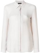 Emporio Armani Tonal Micro Check-print Shirt - Nude & Neutrals
