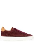 Brunello Cucinelli Classic Lace-up Sneakers - Red