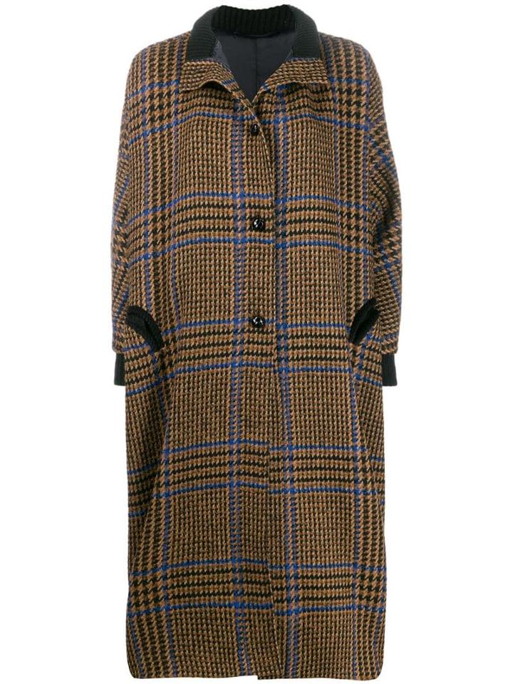Blazé Milano Checked Pattern Drifter Robe - Brown
