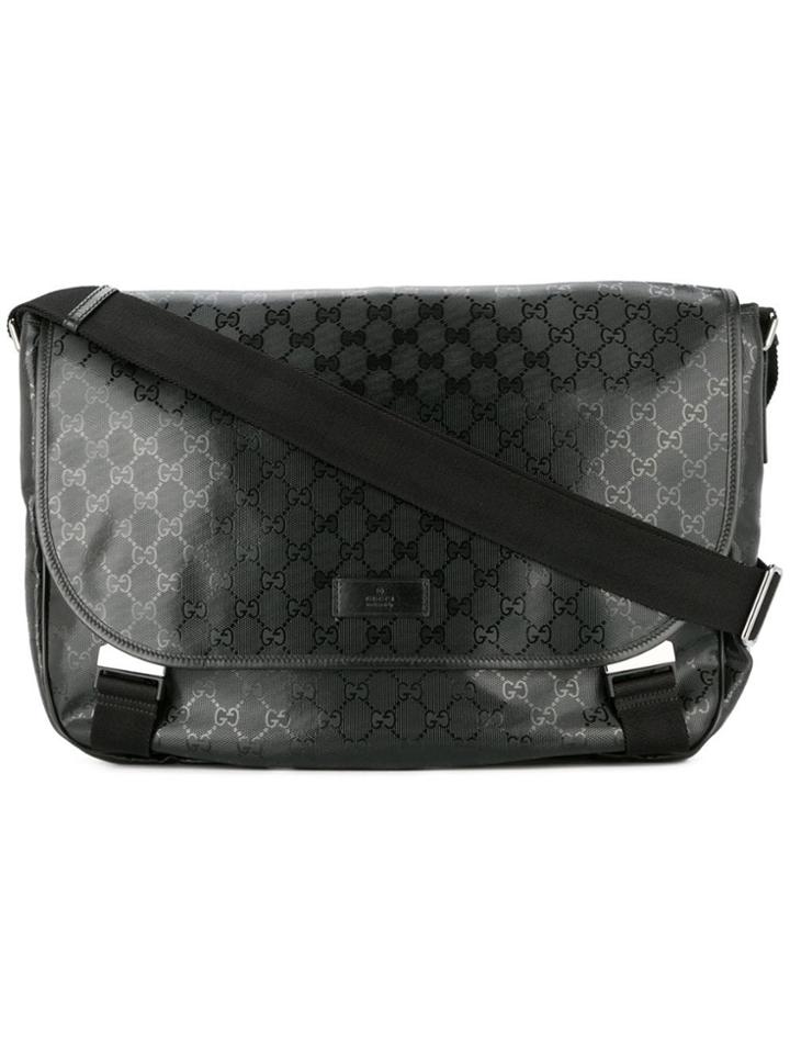 Gucci Pre-owned Gg Pattern Messenger Bag - Black